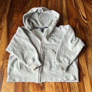 GAP kids size Small (5-6) zip up gray hoodie jacket